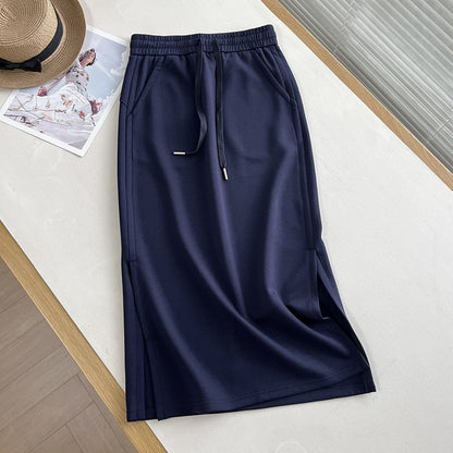 Jupe de loisir pour femmes avec fentes latérales et taille ajustable Chic & Stil