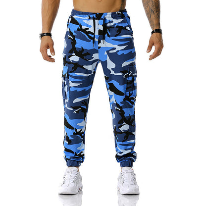 Camouflage cargo pants for men with elastic waistband and practical side pockets Chic and Style