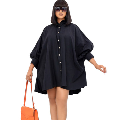 Chemise blouse oversize confortable pour femmes avec des manches en forme de ballon Chic und Stil