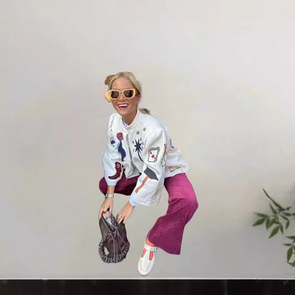 Dame Blazer Oversize Moderne Chic und Stil