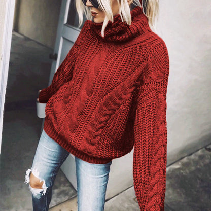 Pull en tricot pour femmes avec col montant Chic und Stil