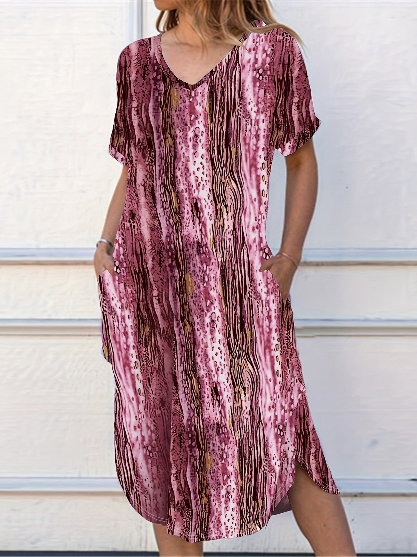 Robe de plage pour dames avec coupe généreuse et poches latérales Chic und Stil