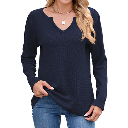 Chemise à manches longues en structure gaufrée Chic und Stil pour femmes
