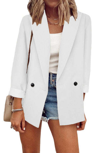 Veste oversized tendance pour femmes au design sobre avec des détails de boutons élégants Chic und Stil
