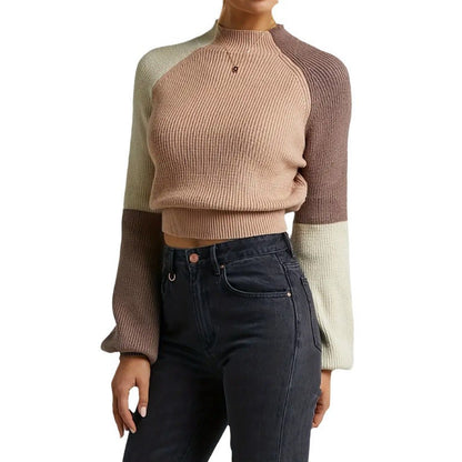 Pull femme avec tricot texturé unique et manches volumineuses Chic und Stil