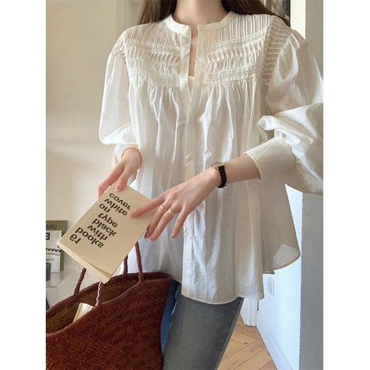 Blouse à boutons brodée pour femmes Chic und Stil