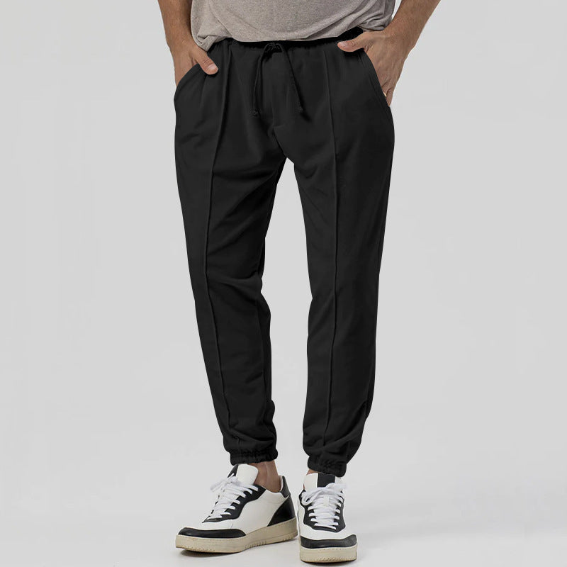 Men's leisure pants set with elastic waistband and breathable properties Chic and style