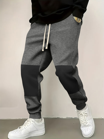 Chic and stylish men's athletic pants with modern color-block elements