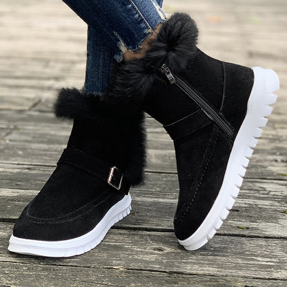 Bottes à doublure chaude pour femmes avec garniture en fourrure tendance Chic und Stil