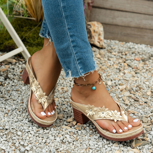 Sandales en tongs décoratives pour femmes Chic und Stil