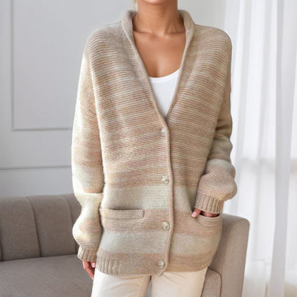 Dames Gilet à motifs avec un élégant revers et des poches Chic und Stil