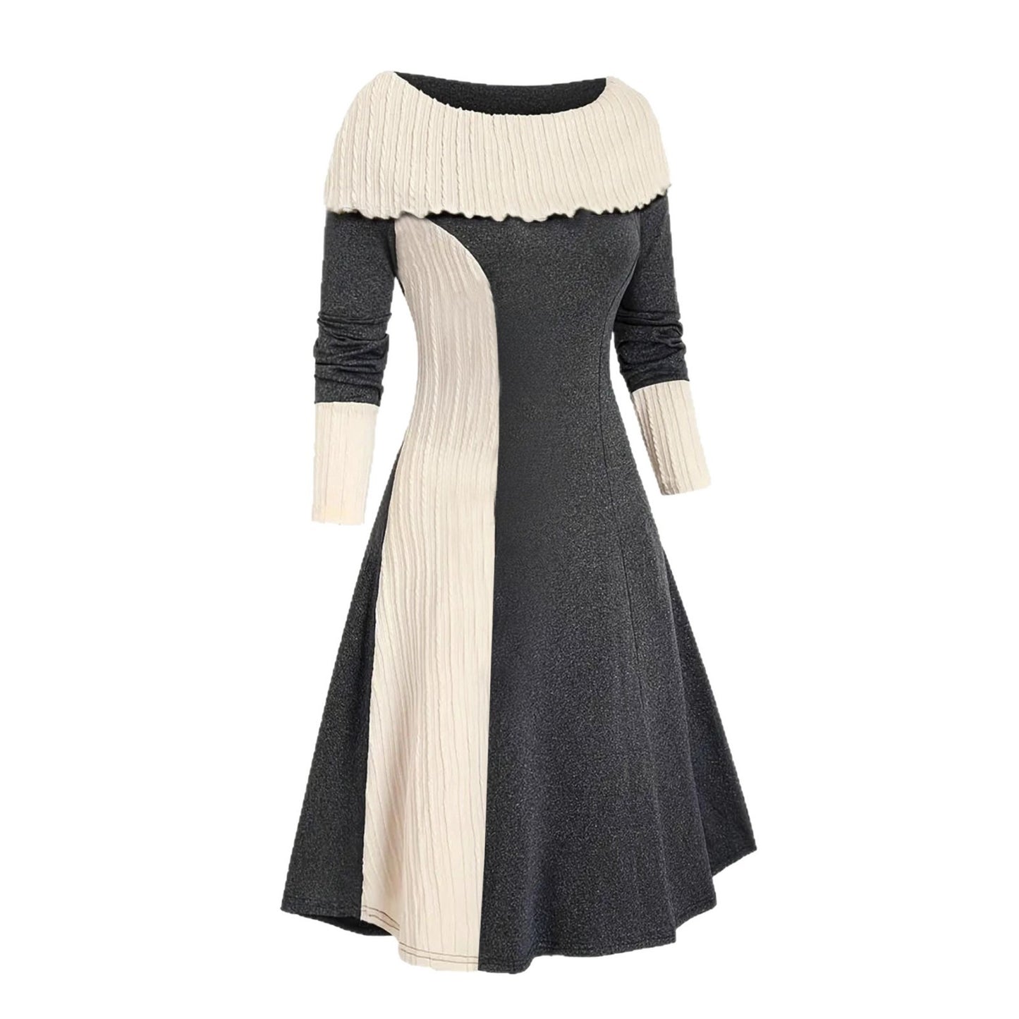 Robe midi pour femmes avec un design de volants unique et une coupe ajustée Chic und Stil
