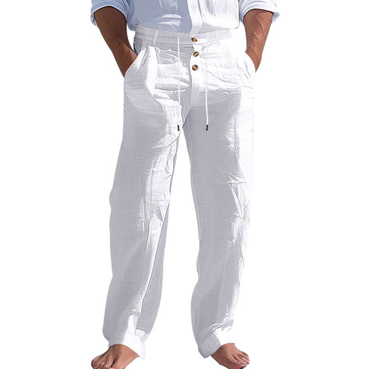 Casual beach pants for men with adjustable waist and practical pockets Chic and Style