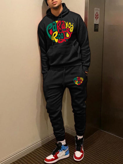 Chic and Style graphic design hoodie and jogger pants casual set for women