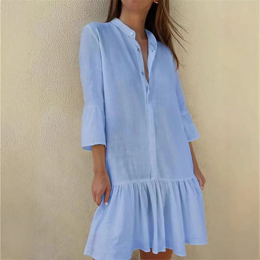 Robe chemise pour femmes avec volants Chic und Stil
