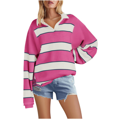 Pull ample dames avec design rayé et coupe lâche Chic und Stil