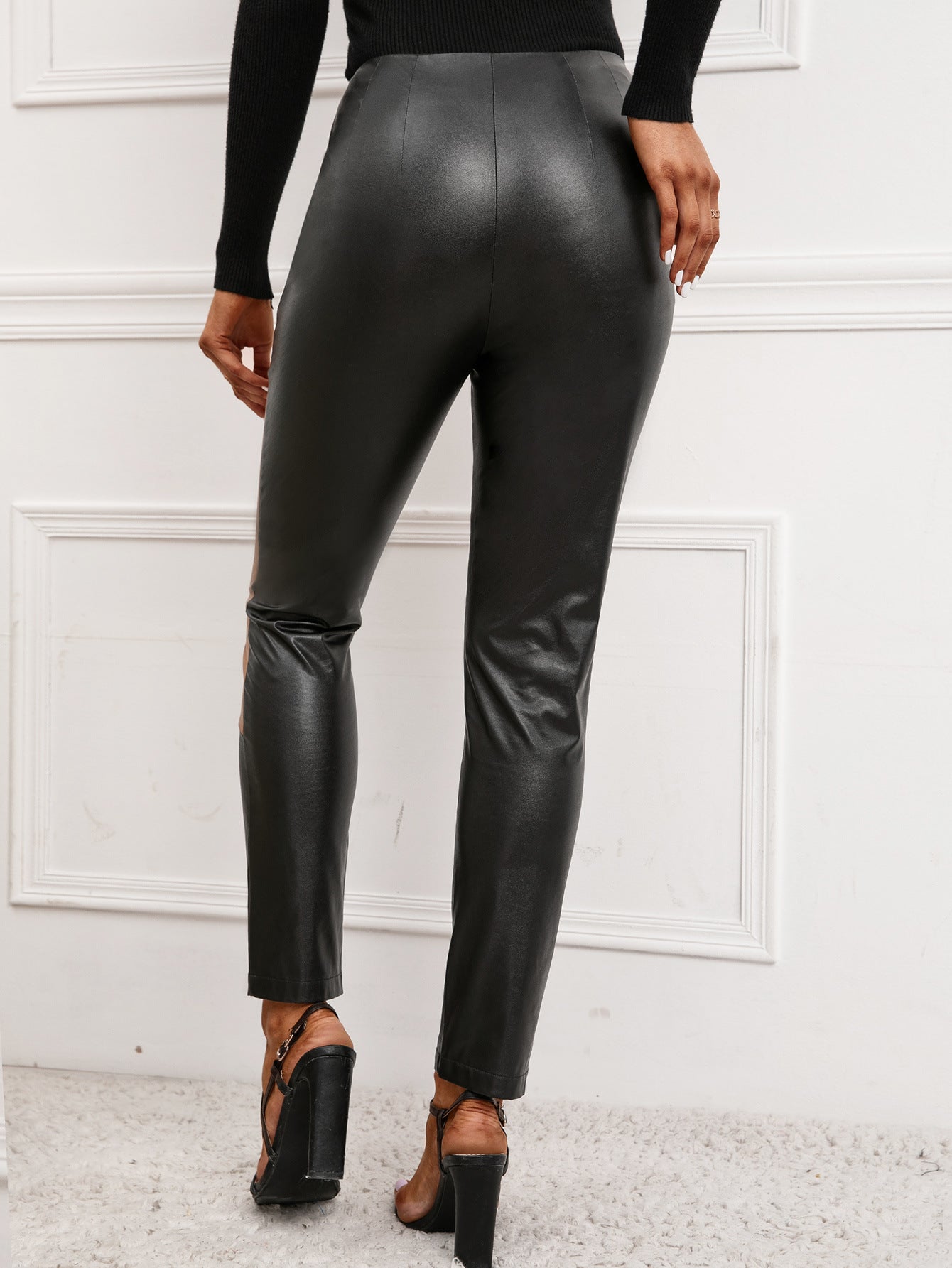 Women High-Quality Faux Leather Pants Chic and Style