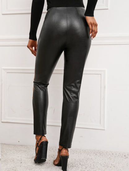 Women High-Quality Faux Leather Pants Chic and Style