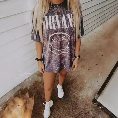 Dame T-shirt oversized avec un design vintage unique Chic und Stil