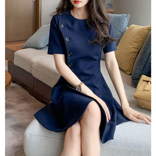 Robe A-Ligne Boutonnée pour Femmes Chic und Stil