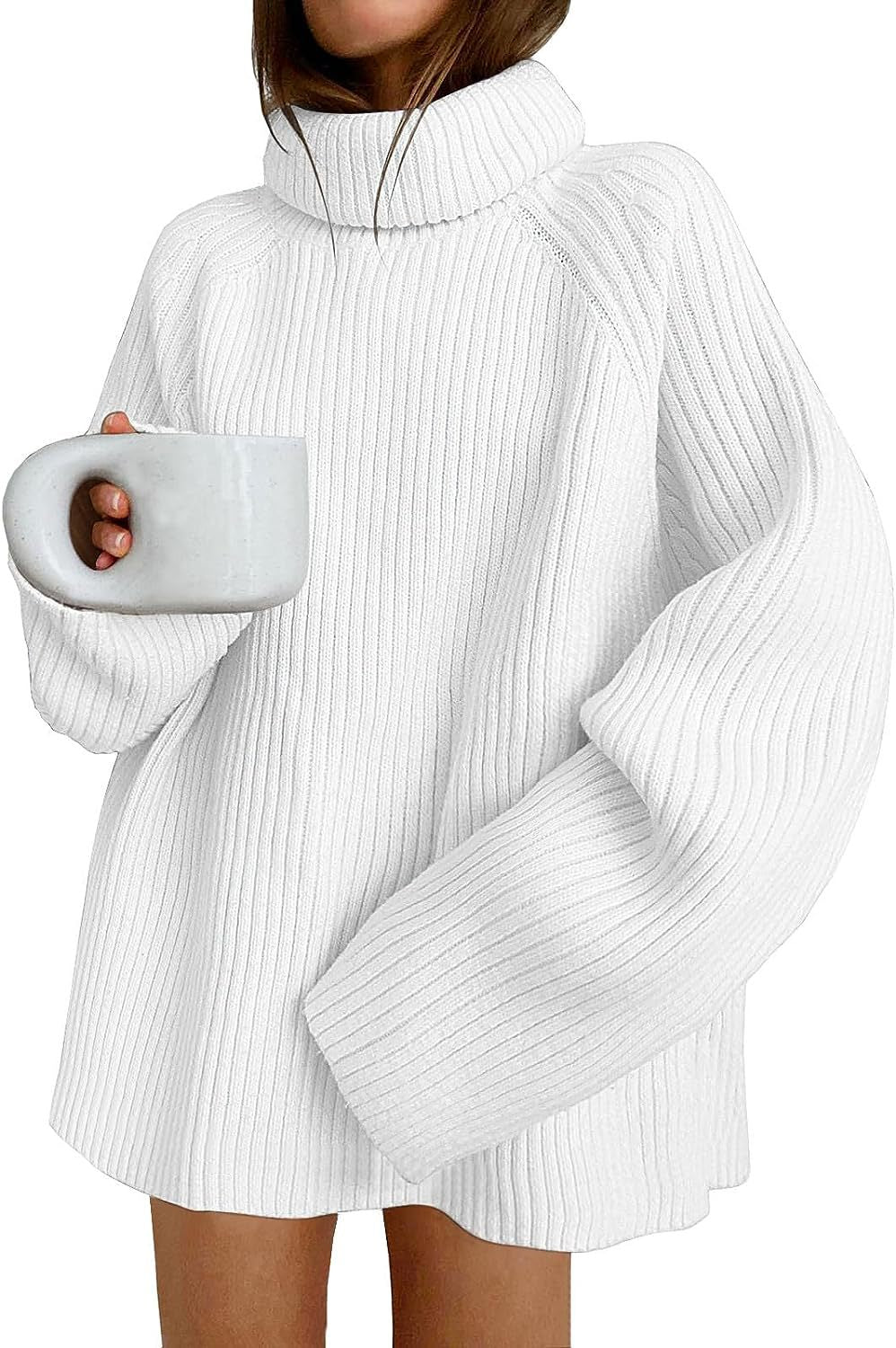 Dames pull ample avec col montant Chic und Stil