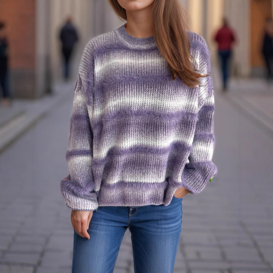 Dames pull-over en tricot douillet avec flair Chic und Stil