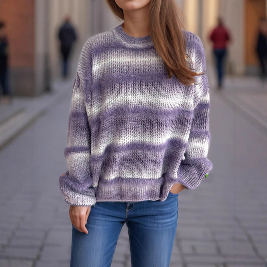 Dames pull-over en tricot douillet avec flair Chic und Stil