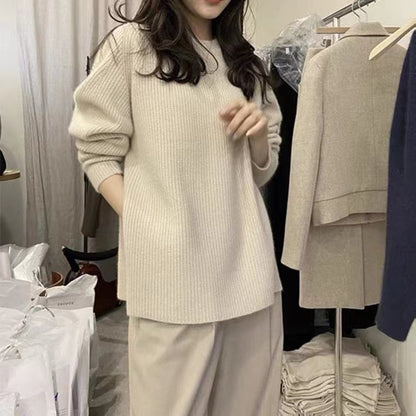 Dames Pull en Maille Épais Chic und Stil