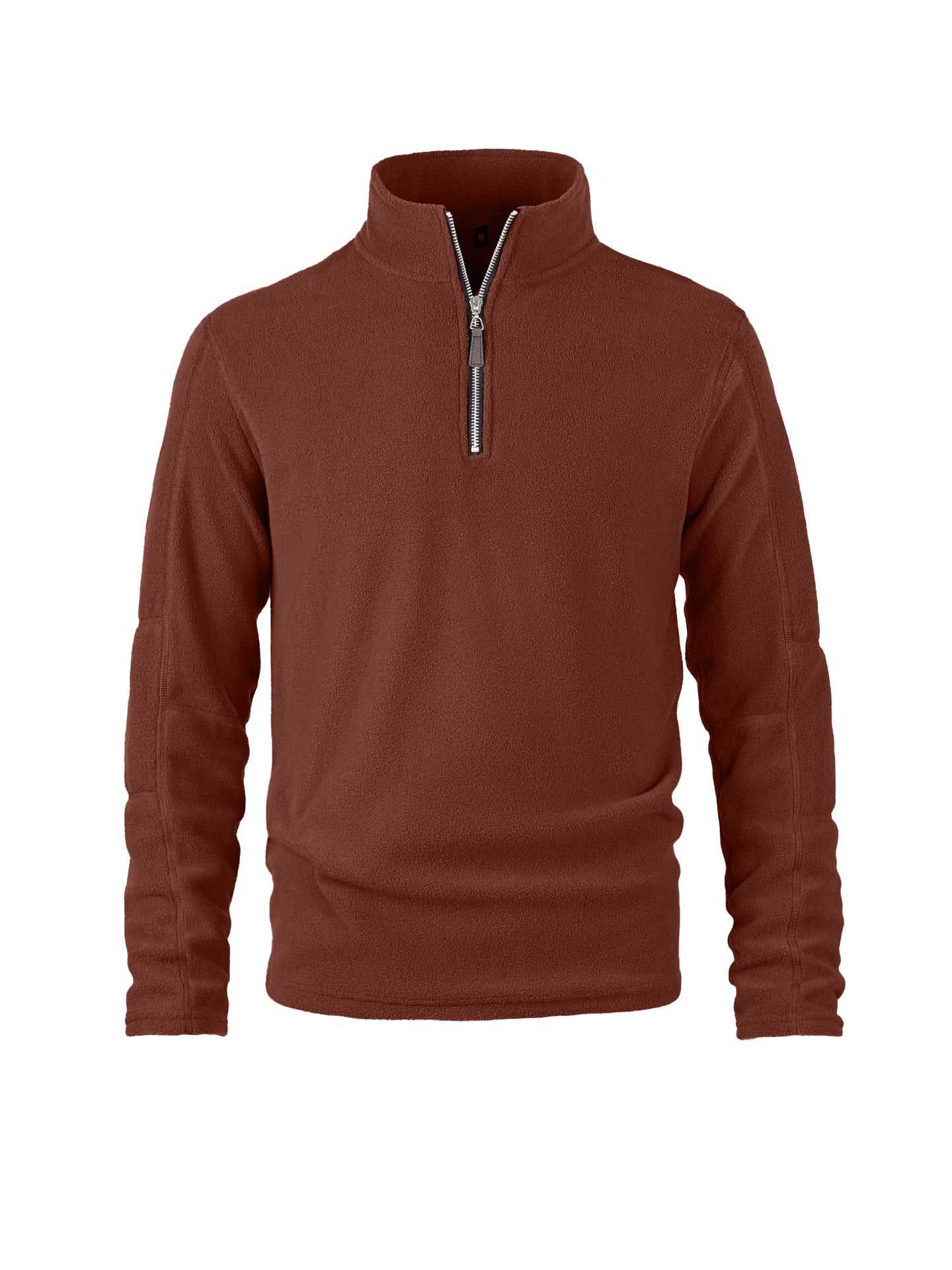 Fleece pullover for men with a high collar and practical zip details Chic and Style