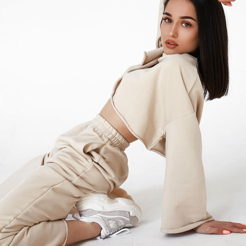 Elegant two-piece lounge set for women with a loose top and high-waisted pants Chic and Style