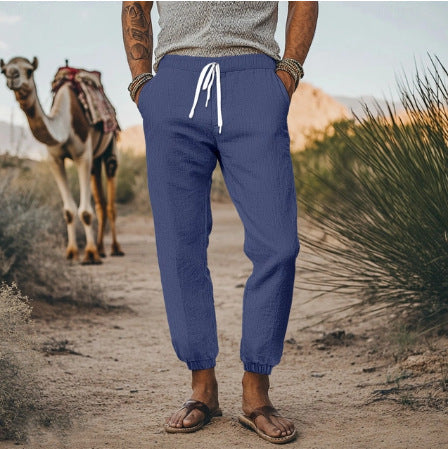 Casual cargo pants for men with elastic waistband and practical pockets Chic and Style