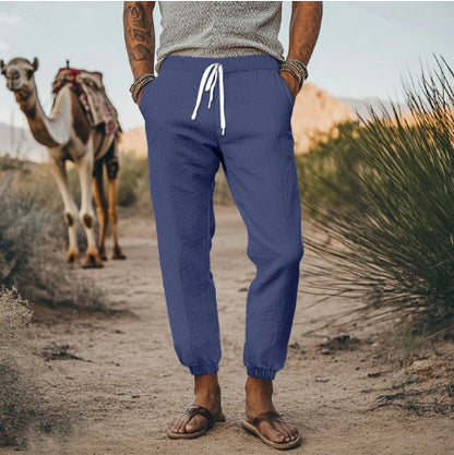 Casual cargo pants for men with elastic waistband and practical pockets Chic and Style