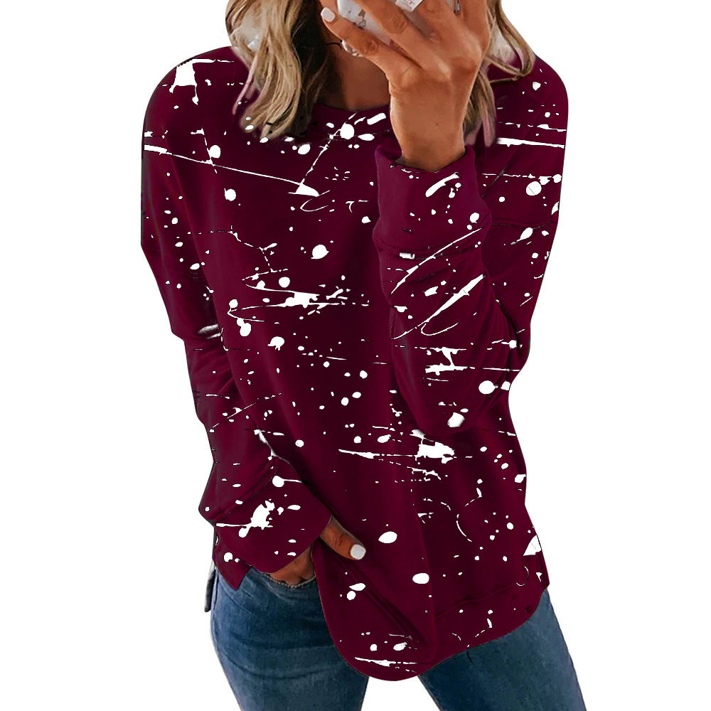 Pull créatif pour femmes avec design de tache de couleur Chic und Stil