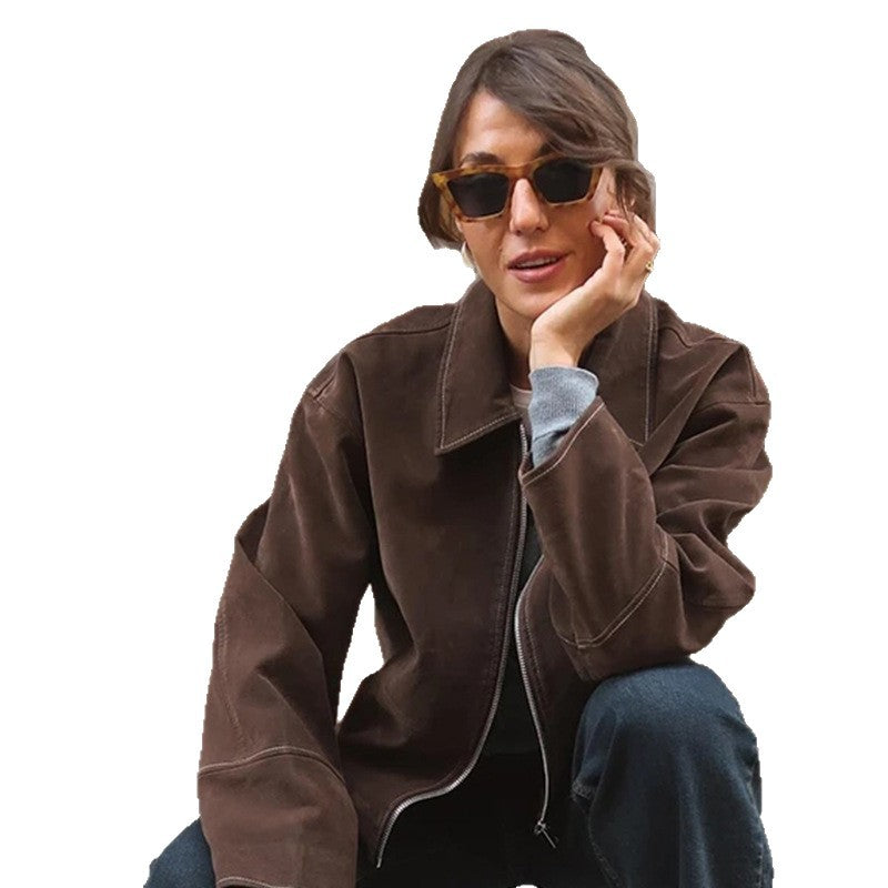 Dames Élégante et confortable veste en daim Chic und Stil