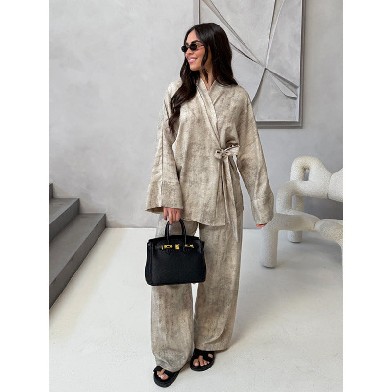 Dames élégant combinaison avec silhouette cintrée et ceinture décontractée Chic und Stil