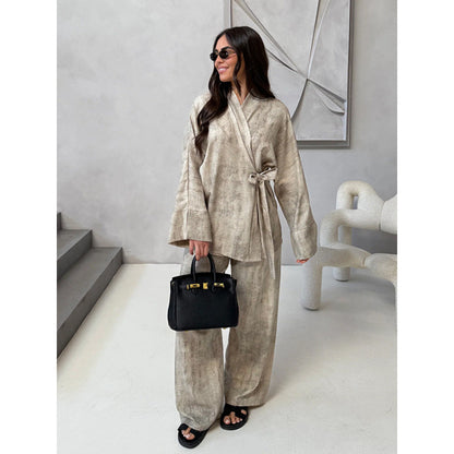 Dames élégant combinaison avec silhouette cintrée et ceinture décontractée Chic und Stil