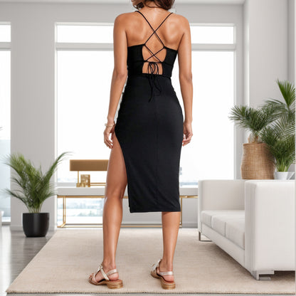Femme débardeur réglable-midi robe Chic und Stil