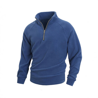 Men's fleece pullover with half-zip Chic und Stil