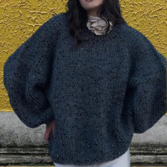 Femme pull en tricot scintillant à coupe ample et accents élégants Chic und Stil