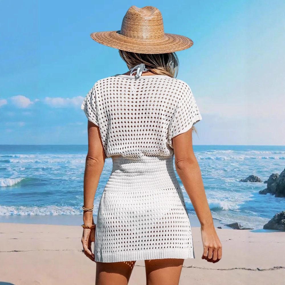 Robe de plage aérienne pour femmes avec un design en filet à la mode Chic und Stil