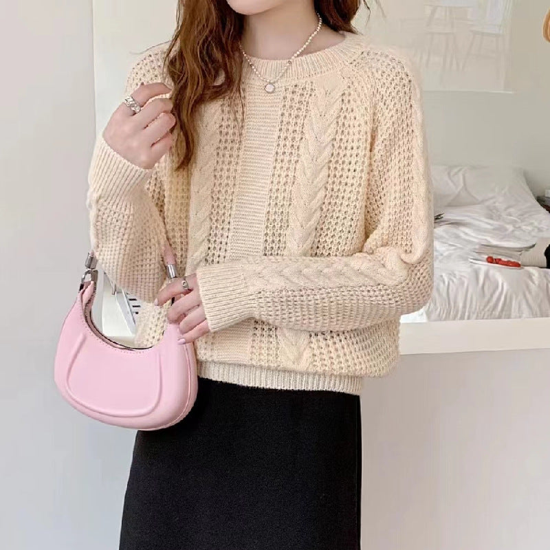 Pull en grosse maille pour dames avec motif en torsades et coupe décontractée Chic und Stil