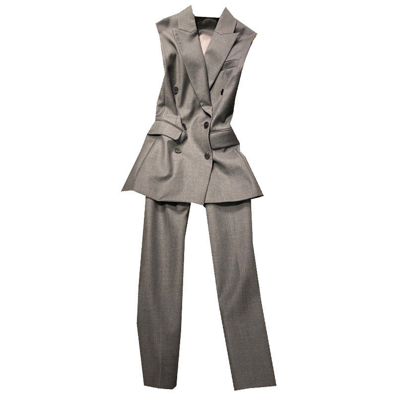 Women's Modern Tailored Cape Blazer et Pantalon Costume Chic und Stil