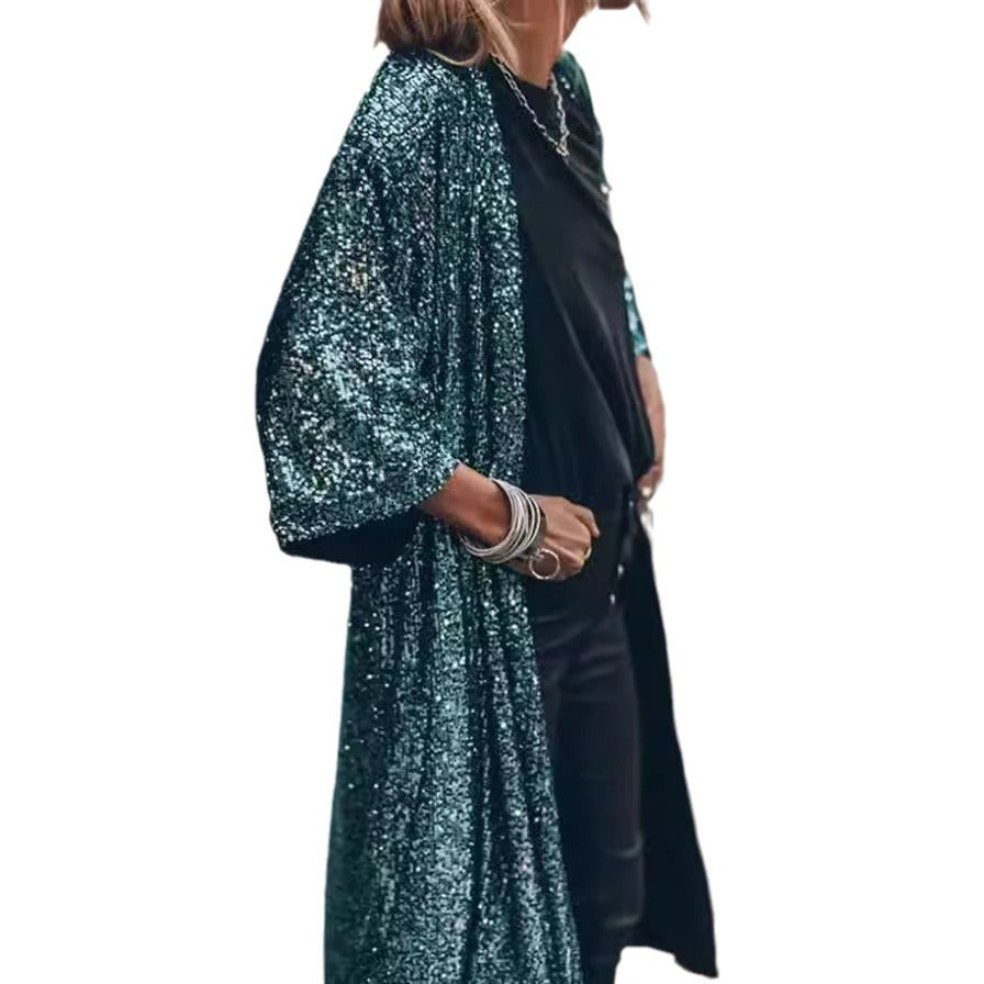 Ladies shimmering kimono with loose fit Chic and Style