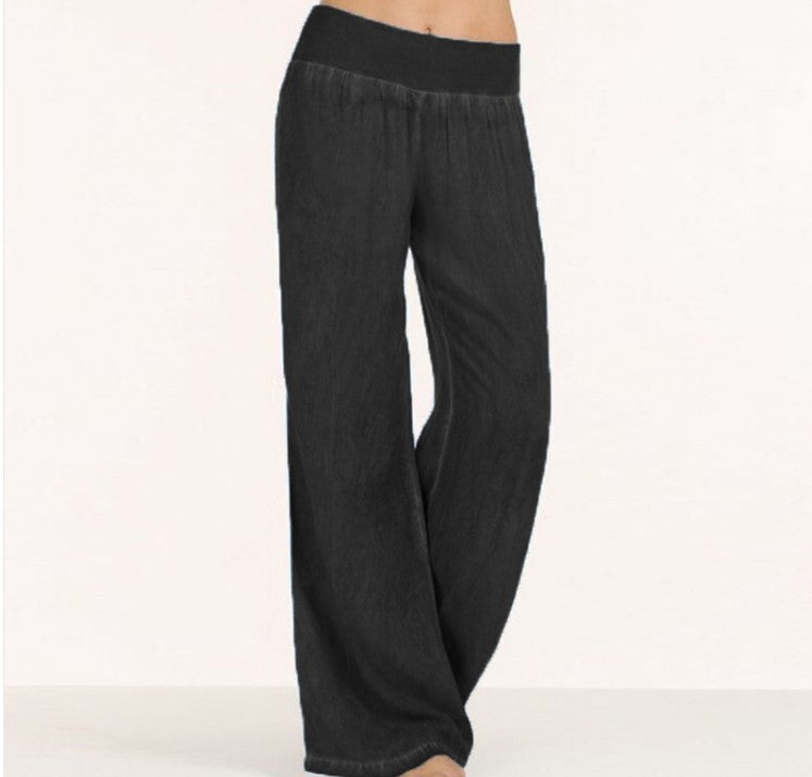 Wide palazzo pants for women with comfortable waist Chic and Style