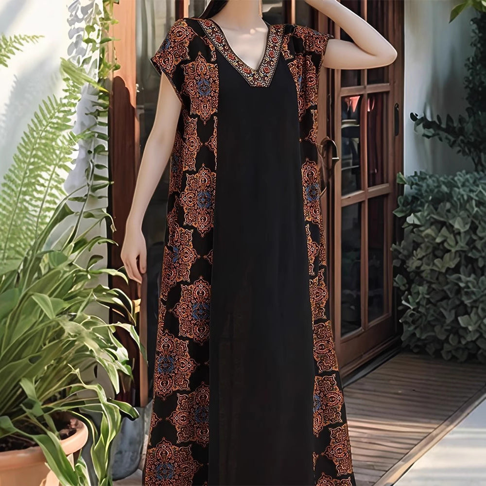 Robe maxi pour femmes avec des détails de broderie élaborés et une coupe fluide Chic und Stil