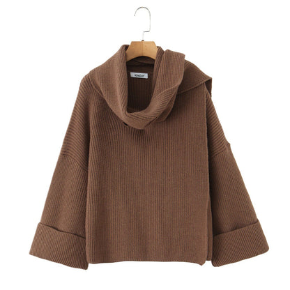 Pull en tricot élégant pour femmes avec une coupe ample et un col roulé décontracté Chic und Stil