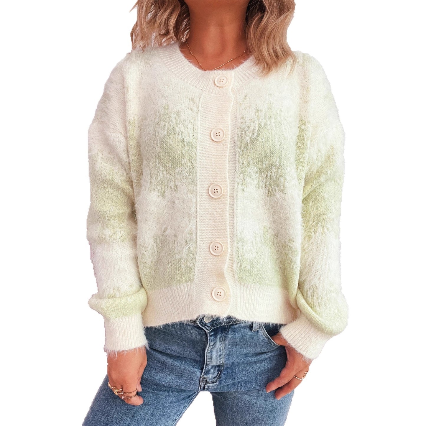 Dames gilet en tricot douillet avec un design de bouton tendance et un matériau doux Chic und Stil