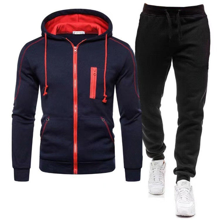 Costume de sport pour hommes avec poches zippées fonctionnelles et tissu respirant Chic und Stil