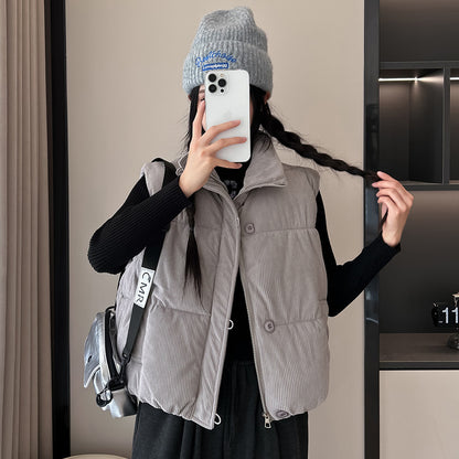 Dames Gilet matelassé confortable avec poches hautes Chic und Stil