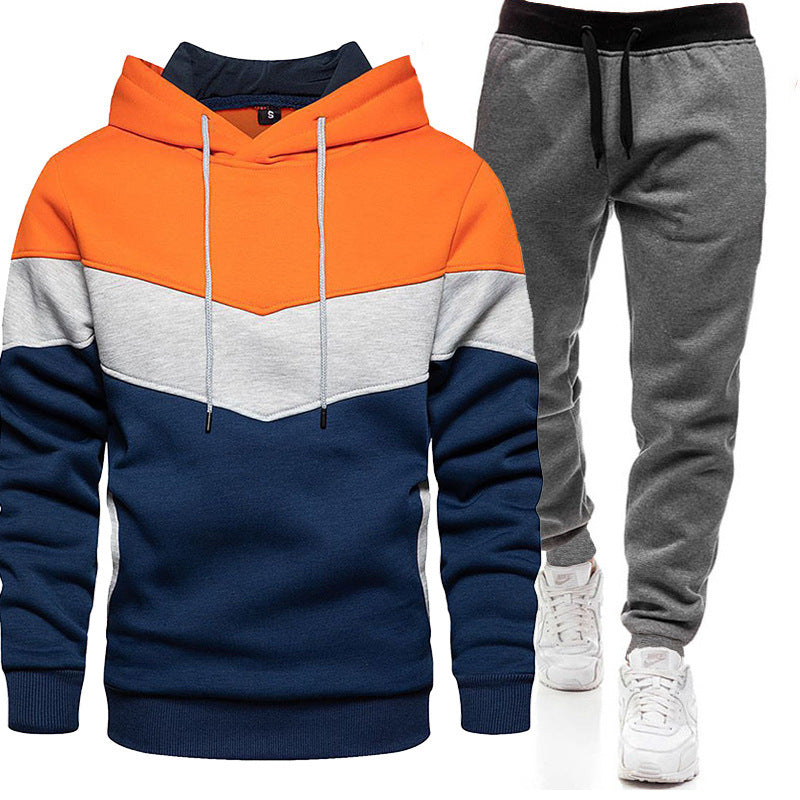 Sporty hoodie set for men and chic jogger pants